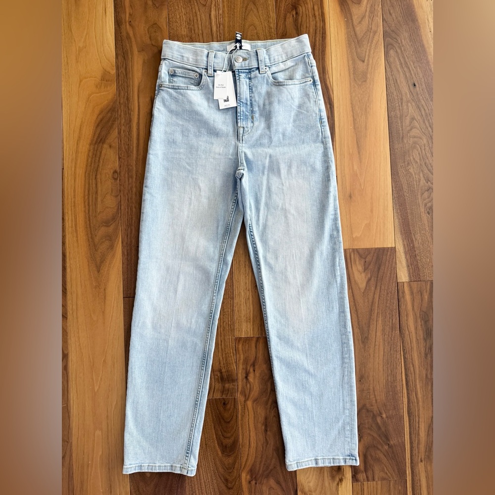 NWT Spanx Lycra Fitsense Slim Straight Jeans in Turner Wash Sz 6 - Picture 13 of 16